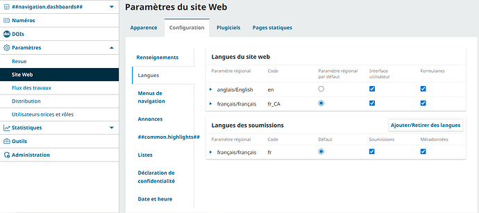 langue francais