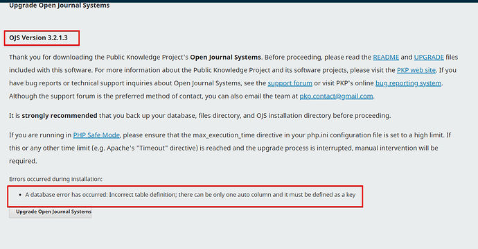 Upgrade Open Journal Systems - Google Chrome 2021-