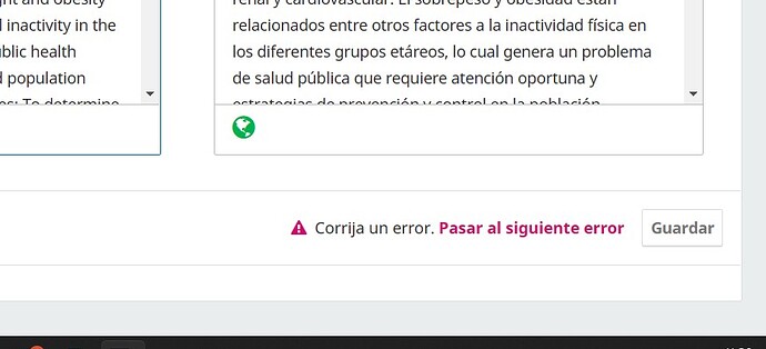 corrija error