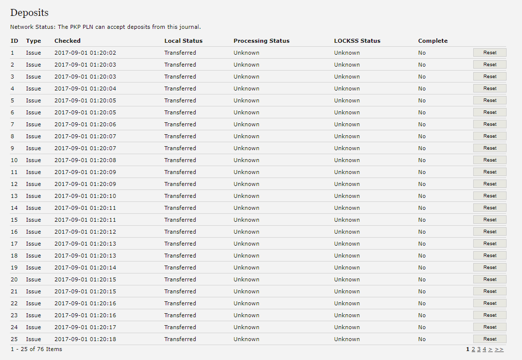 PKP PLN Plugin   Status