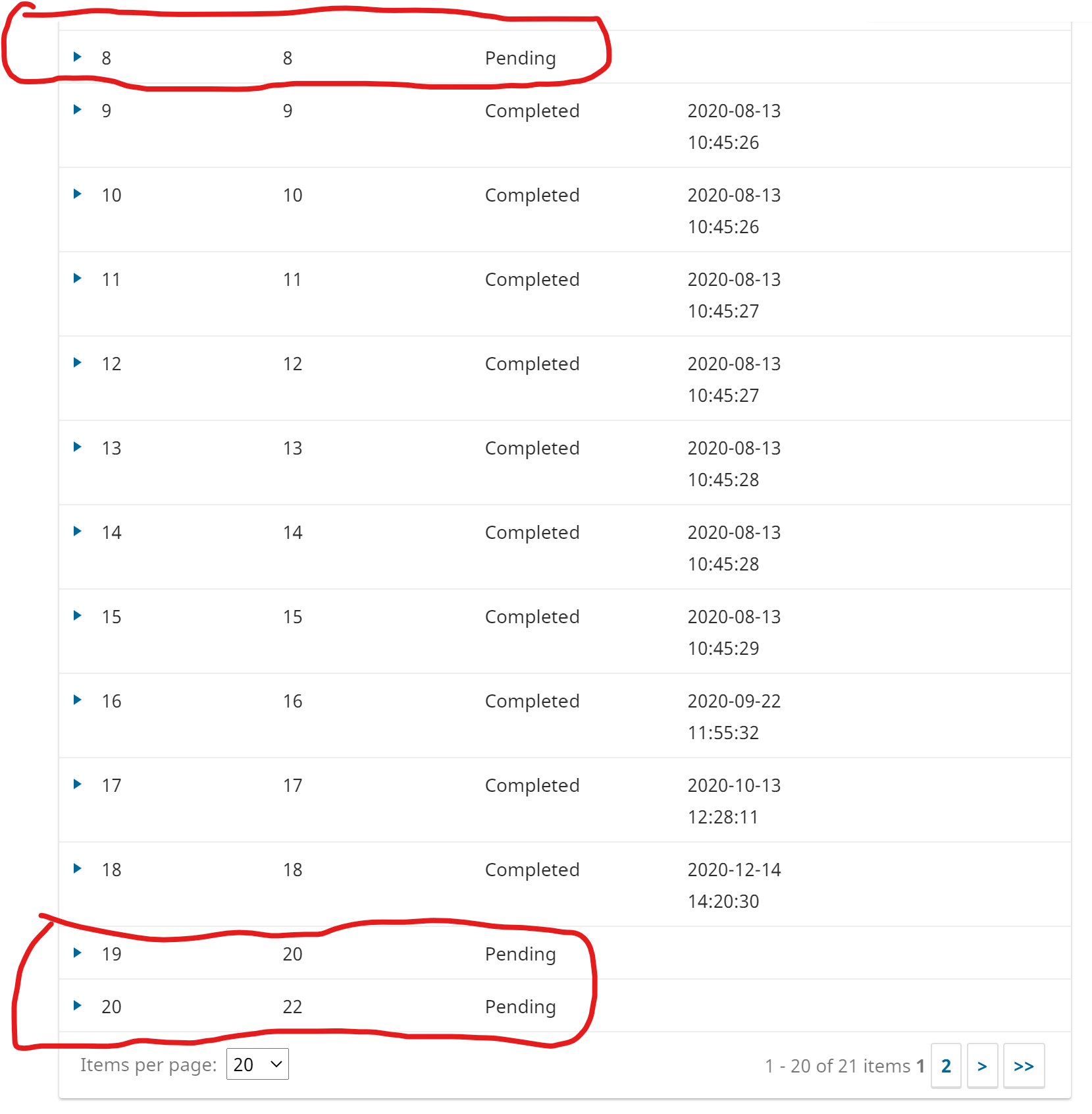 sjom pln status